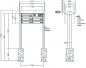 Preview: RENZ Briefkastenanlage freistehend, PRISMA, Edelstahl V4A, Kastenformat 370x110x270mm, mit Klingel - & Lichttaster und Vorbereitung Gegensprechanlage, 5-teilig, zum Einbetonieren